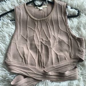 Jonathan Simkhai Pink Wrap Top